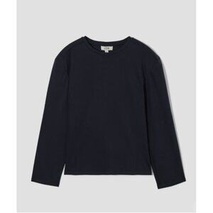 COS Crew Neck Long Sleeve Top Womens Size XS Black